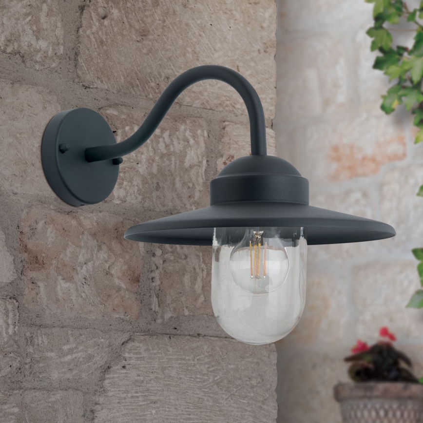 Vonkajšia nástenná lampa EDWARD 1xE27/60W/230V IP44 čierna