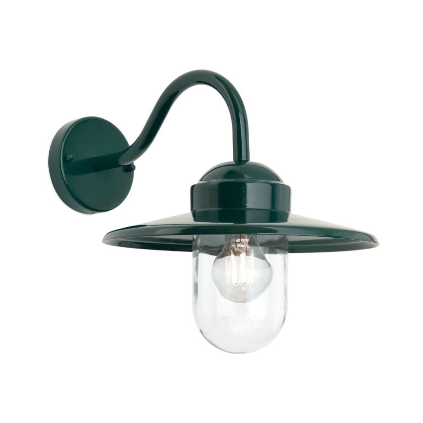 Vonkajšia nástenná lampa EDWARD 1xE27/60W/230V IP44 zelená