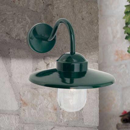 Vonkajšia nástenná lampa EDWARD 1xE27/60W/230V IP44 zelená