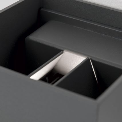 LED Vonkajšie nástenné svietidlo so senzorom pohybu a súmraku CUBE-S LED/13W/230V IP54 antracit