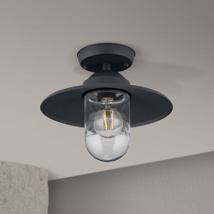 Vonkajší prisadený luster EDWARD 1xE27/60W/230V IP44 čierna