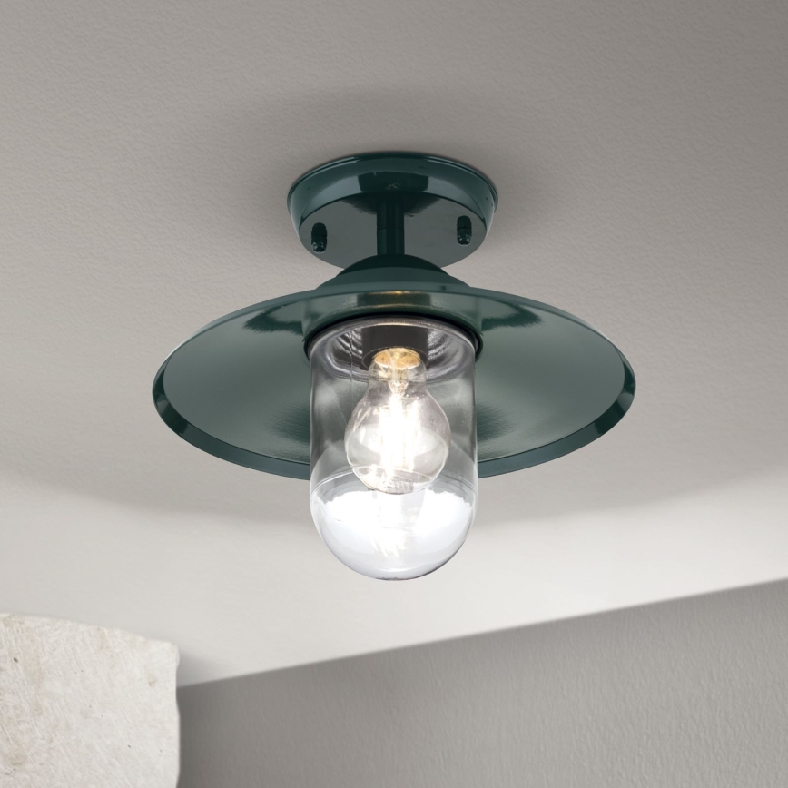 Vonkajší prisadený luster EDWARD 1xE27/60W/230V IP44 zelená
