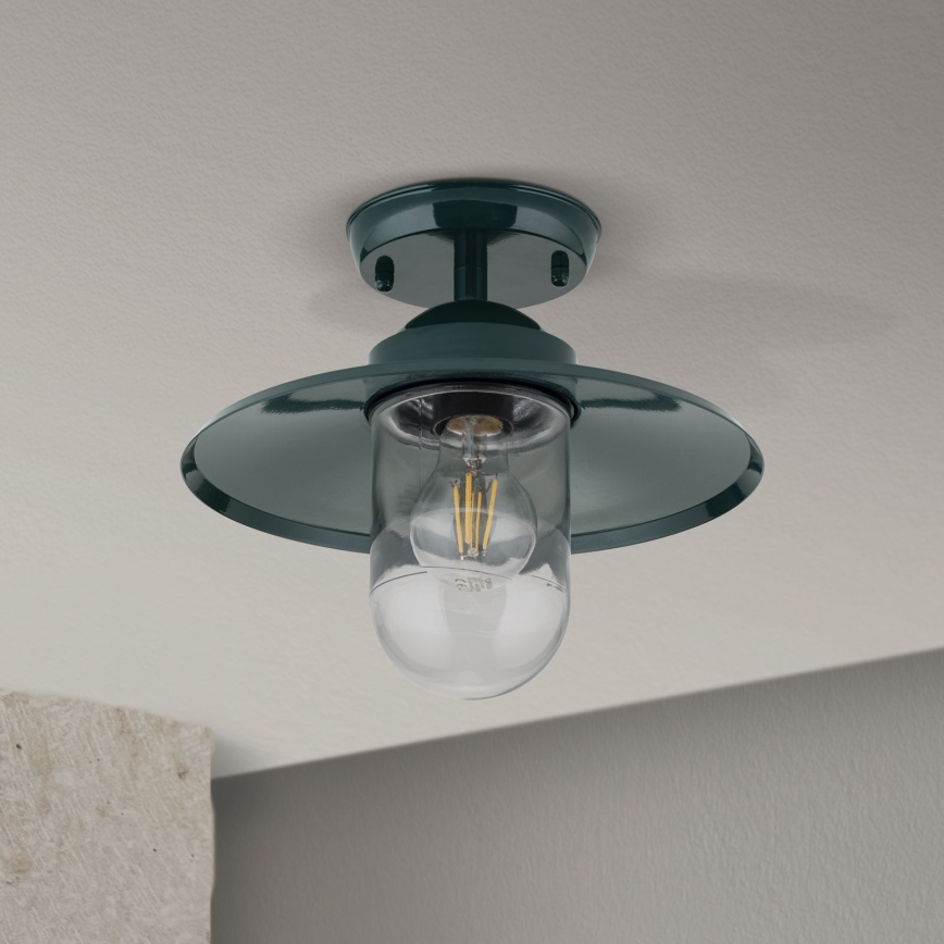 Vonkajší prisadený luster EDWARD 1xE27/60W/230V IP44 zelená