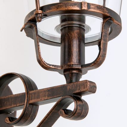 Vonkajšia nástenná lampa KENZO 1xE27/100W/230V IP44 bronz/patina
