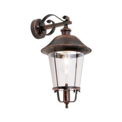 Vonkajšia nástenná lampa KENZO 1xE27/100W/230V IP44 bronz/patina