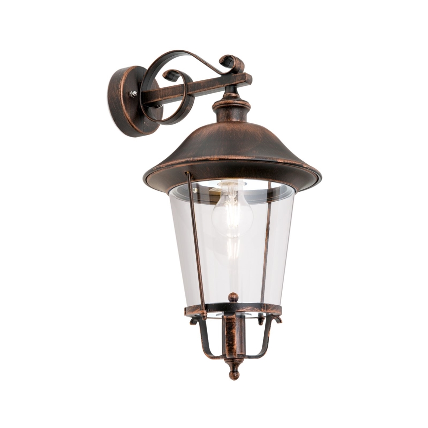 Vonkajšia nástenná lampa KENZO 1xE27/100W/230V IP44 bronz/patina