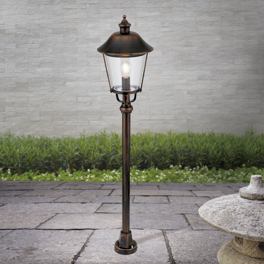 Vonkajšia lampa KENZO 1xE27/100W/230V IP44 bronz/patina