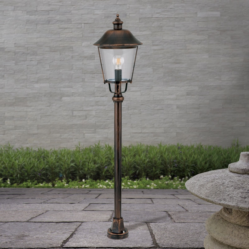 Vonkajšia lampa KENZO 1xE27/100W/230V IP44 bronz/patina
