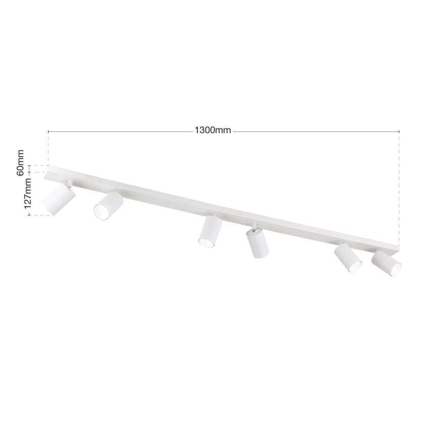 Bodové svietidlo SEAN 6xGU10/13W/230V biela