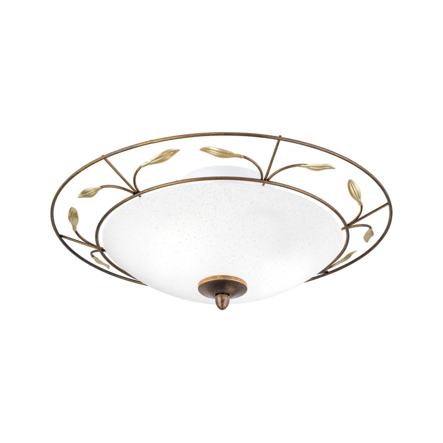 Stropné svietidlo LUCA 2xE14/40W/230V pr. 40 cm bronz/patina