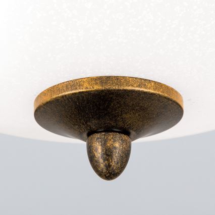 Stropné svietidlo LUCA 2xE14/40W/230V pr. 40 cm bronz/patina
