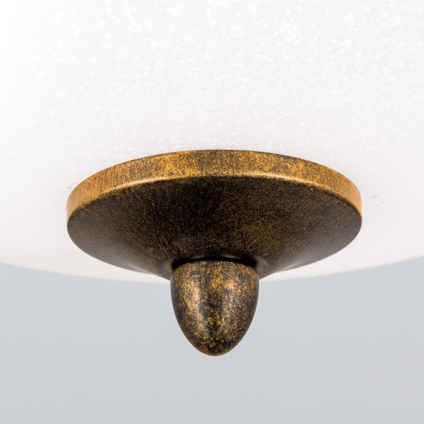 Stropné svietidlo LUCA 2xE14/40W/230V pr. 40 cm bronz/patina