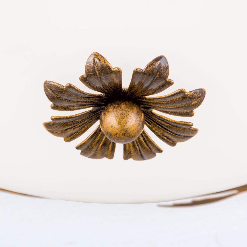 Stropné svietidlo FLEUR 3xE27/60W/230V pr. 50 cm bronz