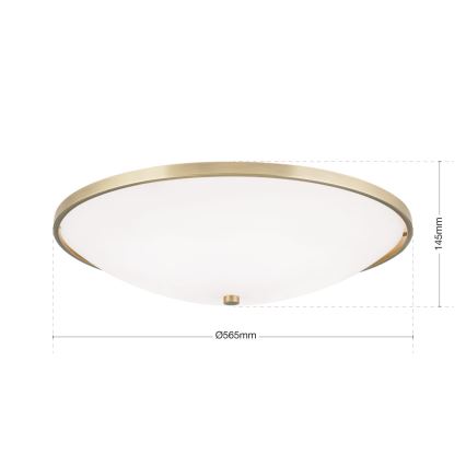 Stropné svietidlo AIDA 5xE27/60W/230V pr. 56,5 cm mosadz