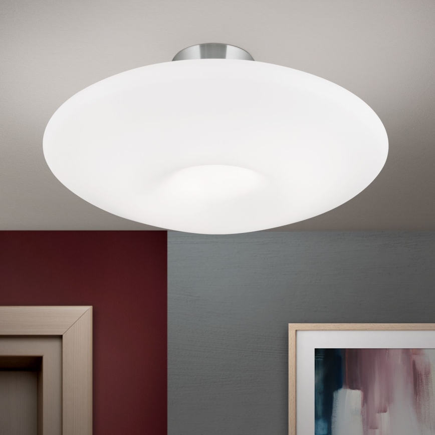 Stropné svietidlo BLANC 2xE27/60W/230V pr. 49 cm matný chróm