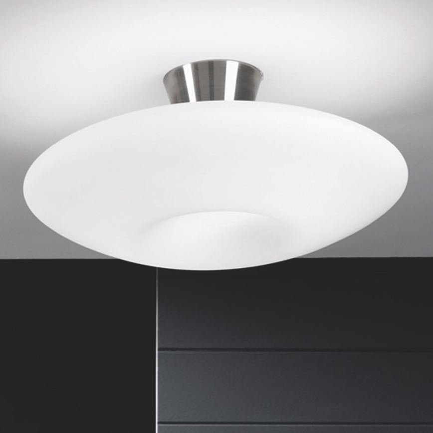 Stropné svietidlo BLANC 2xE27/60W/230V pr. 49 cm matný chróm