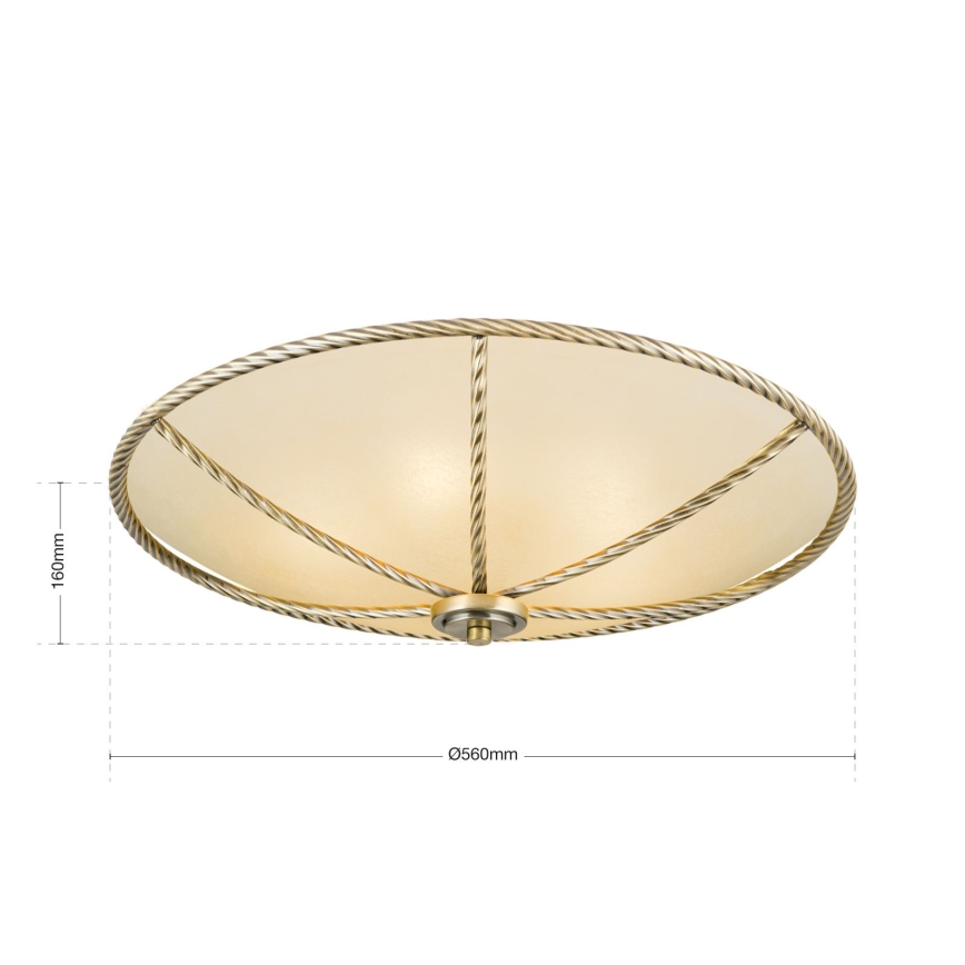 Stropné svietidlo MAURO 5xE27/60W/230V pr. 56 cm bronz