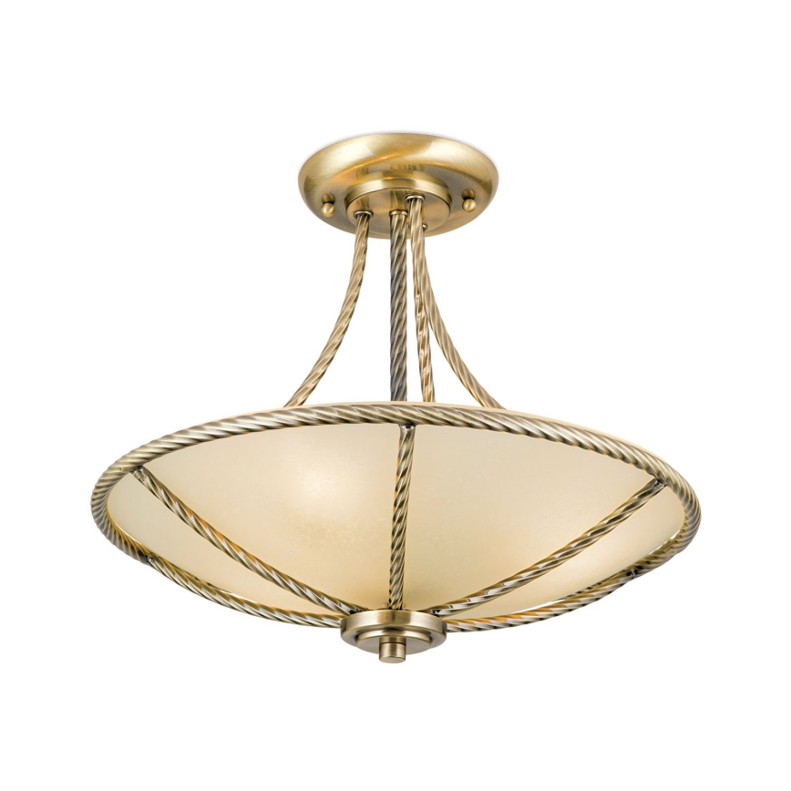 Luster na tyči MAURO 3xE27/60W/230V pr. 42 cm bronz