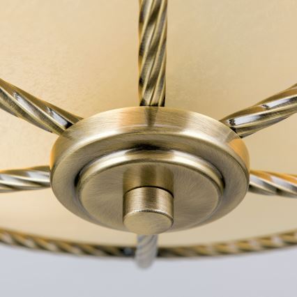 Luster na tyči MAURO 3xE27/60W/230V pr. 42 cm bronz