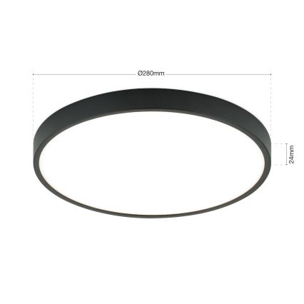 LED Stropné svietidlo BULLY LED/28W/230V pr. 28 cm čierna