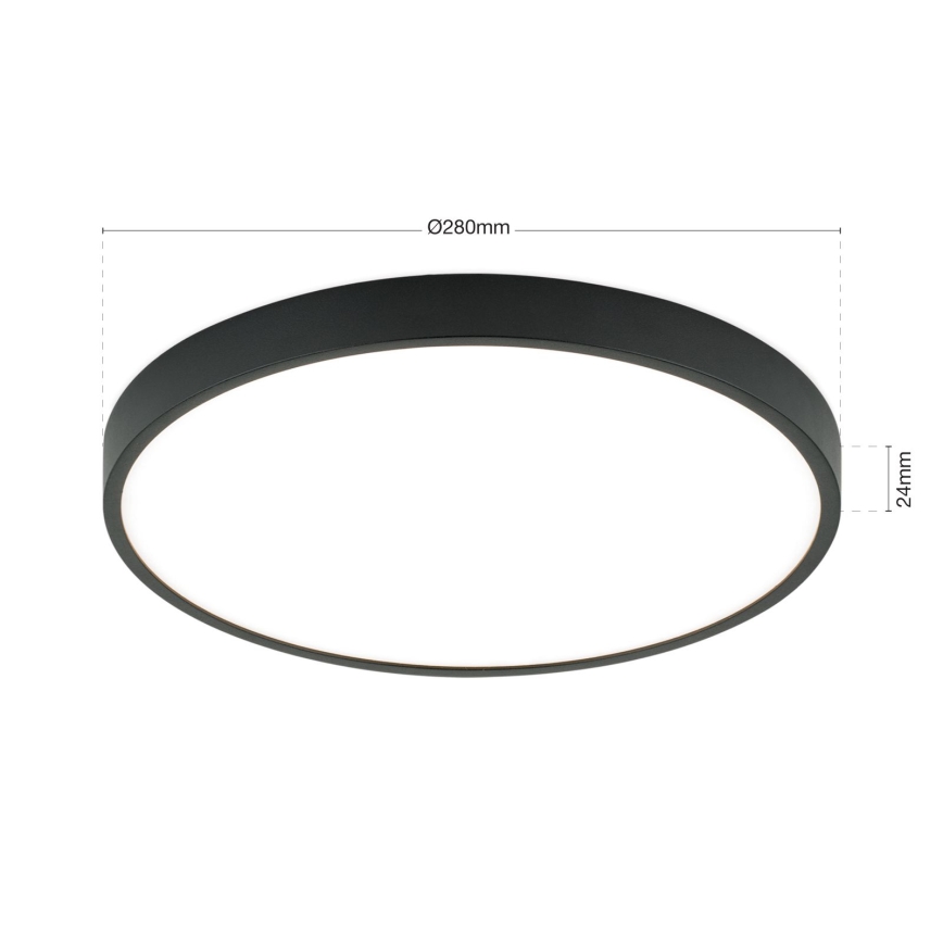 LED Stropné svietidlo BULLY LED/28W/230V pr. 28 cm čierna