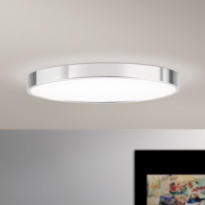 LED Stropné svietidlo BULLY LED/28W/230V pr. 28 cm lesklý chróm