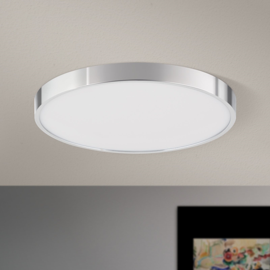 LED Stropné svietidlo BULLY LED/28W/230V pr. 28 cm lesklý chróm