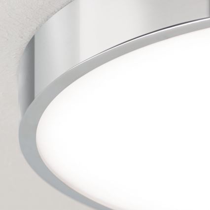 LED Stropné svietidlo BULLY LED/28W/230V pr. 28 cm lesklý chróm