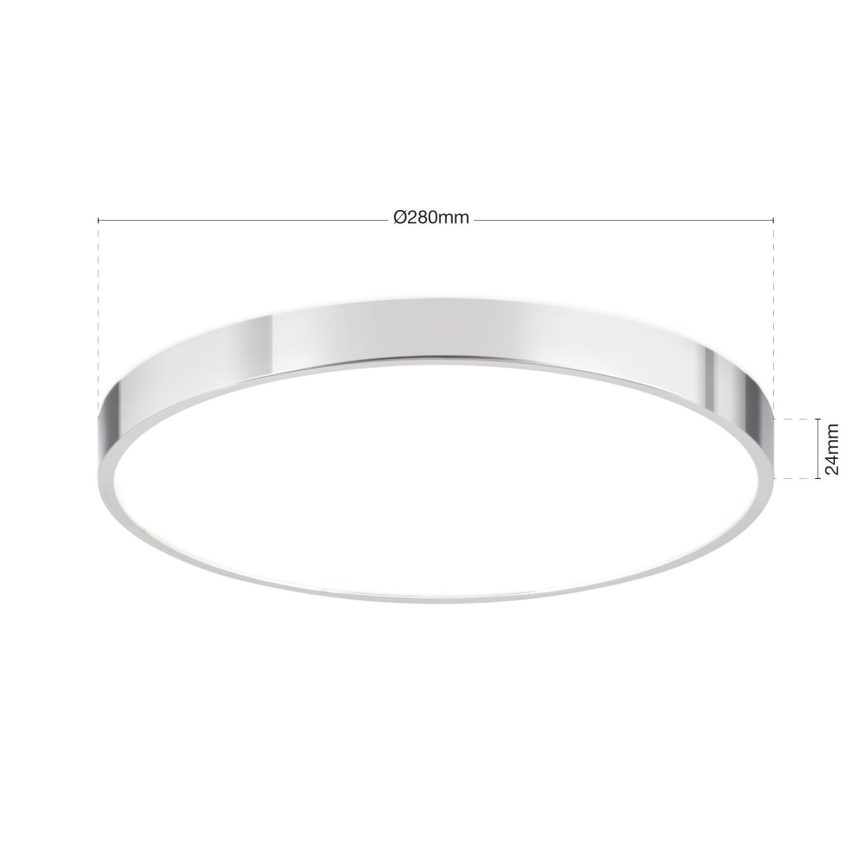 LED Stropné svietidlo BULLY LED/28W/230V pr. 28 cm lesklý chróm