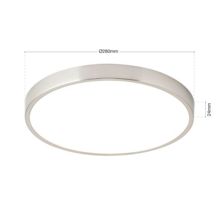LED Stropné svietidlo BULLY LED/28W/230V pr. 28 cm matný chróm