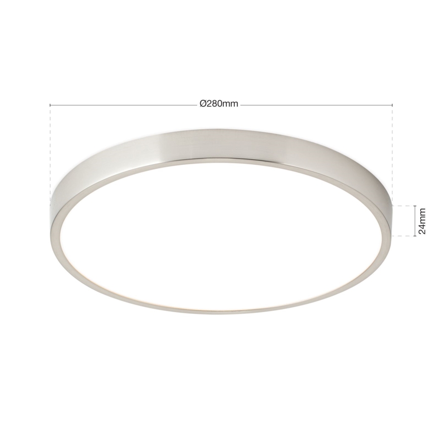 LED Stropné svietidlo BULLY LED/28W/230V pr. 28 cm matný chróm