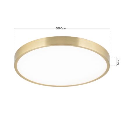 LED Stropné svietidlo BULLY LED/28W/230V pr. 28 cm zlatá