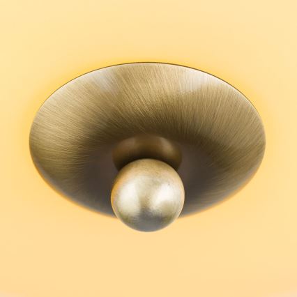 Stropné svietidlo LANDHAUS 2xE27/60W/230V pr. 28 cm bronz/béžová/zelená
