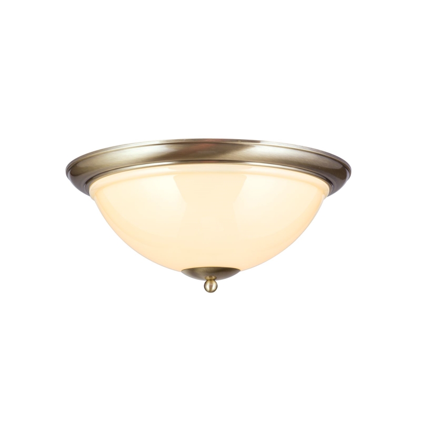 Stropné svietidlo AUSTRIAN OLD LAMP 3xE27/60W/230V pr. 50 cm bronz/béžová
