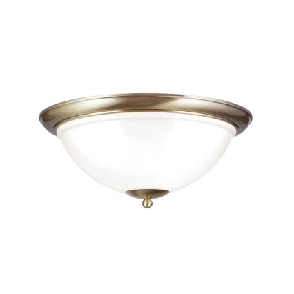 Stropné svietidlo AUSTRIAN OLD LAMP 3xE27/60W/230V pr. 50 cm bronz/biela