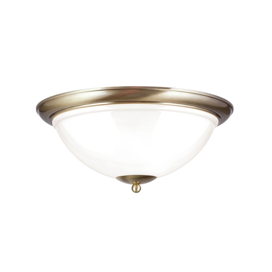 Stropné svietidlo AUSTRIAN OLD LAMP 3xE27/60W/230V pr. 50 cm bronz/biela