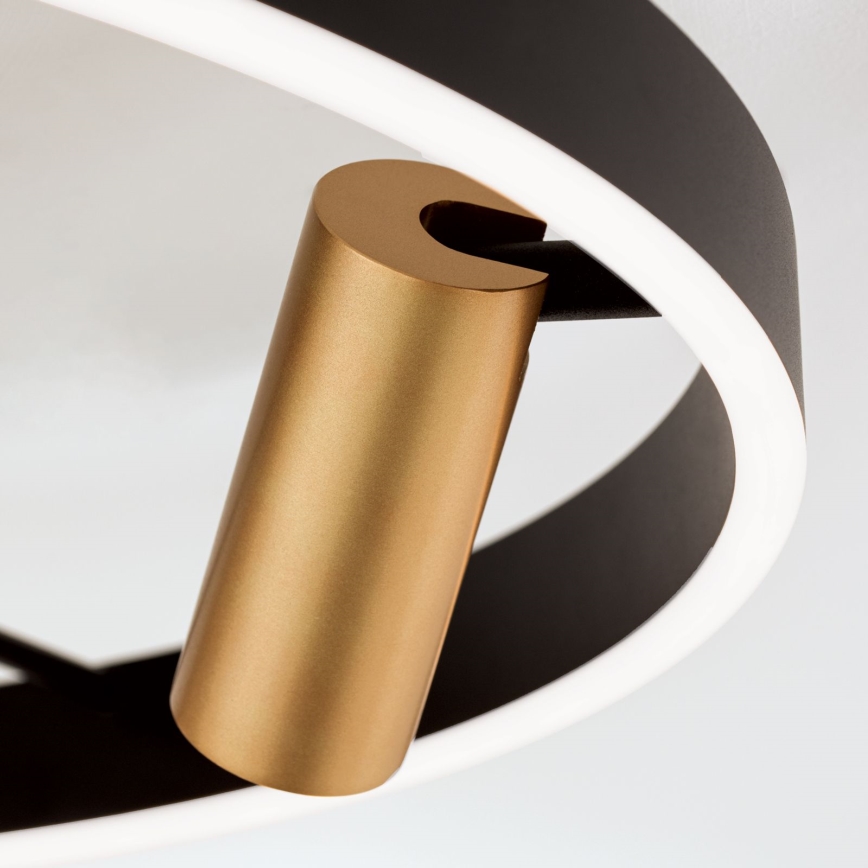 LED stmievateľné stropné svietidlo BERLIN LED/50W/230V čierna/zlatá