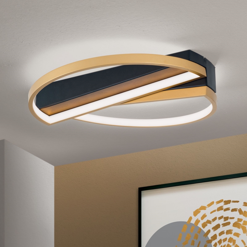 LED Stmievateľné stropné svietidlo OLGA LED/28W/230V zlatá/čierna