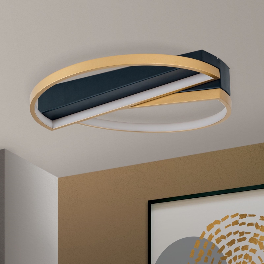 LED Stmievateľné stropné svietidlo OLGA LED/28W/230V zlatá/čierna