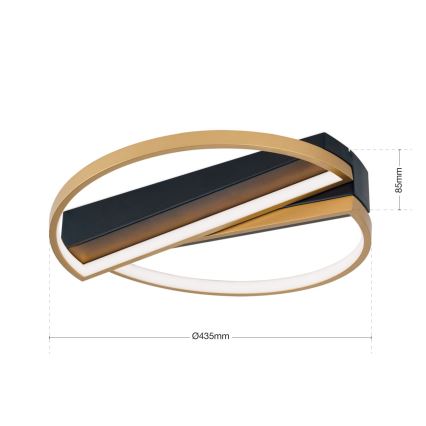 LED Stmievateľné stropné svietidlo OLGA LED/28W/230V zlatá/čierna