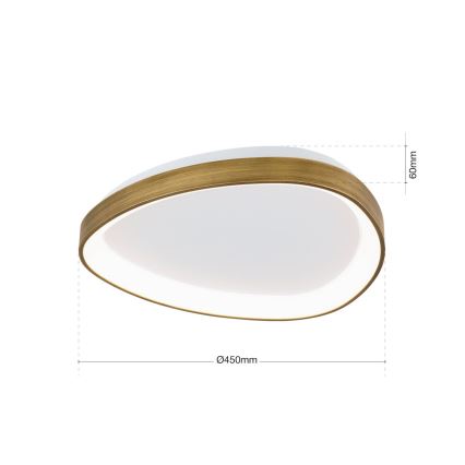 LED Stropné svietidlo CHARLIE LED/35W/230V pr. 45 cm zlatá