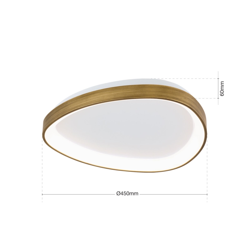LED Stropné svietidlo CHARLIE LED/35W/230V pr. 45 cm zlatá