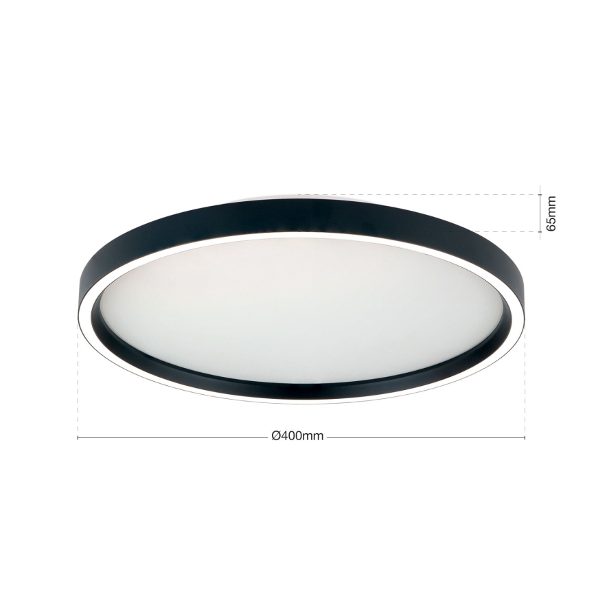 LED Stmievateľné stropné svietidlo MASCA LED/36W/230V 2700/3350/4000K pr. 40 cm čierna