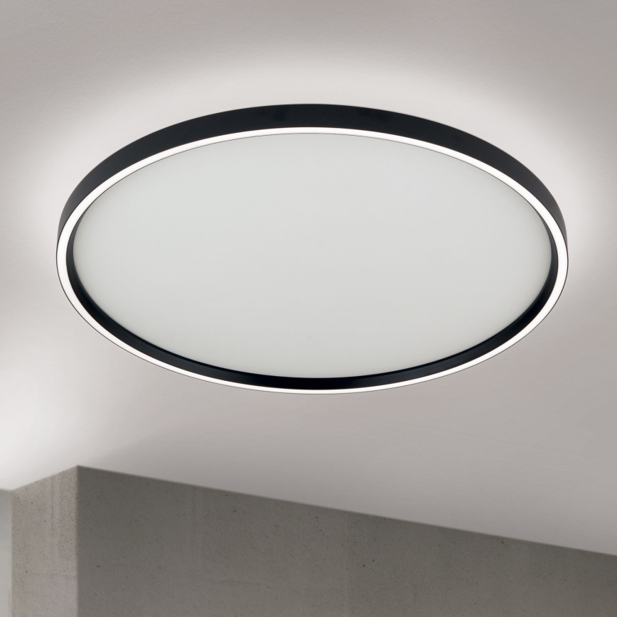 LED Stmievateľné stropné svietidlo MASCA LED/47W/230V 2700/3350/4000K pr. 60 cm čierna