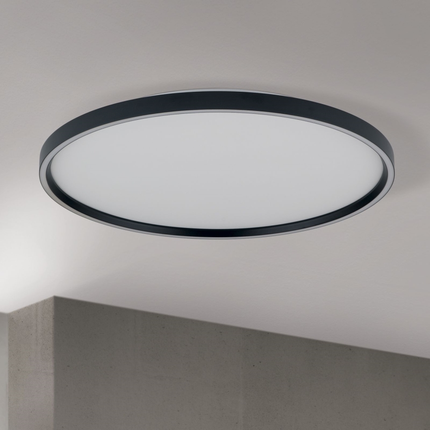 LED Stmievateľné stropné svietidlo MASCA LED/47W/230V 2700/3350/4000K pr. 60 cm čierna