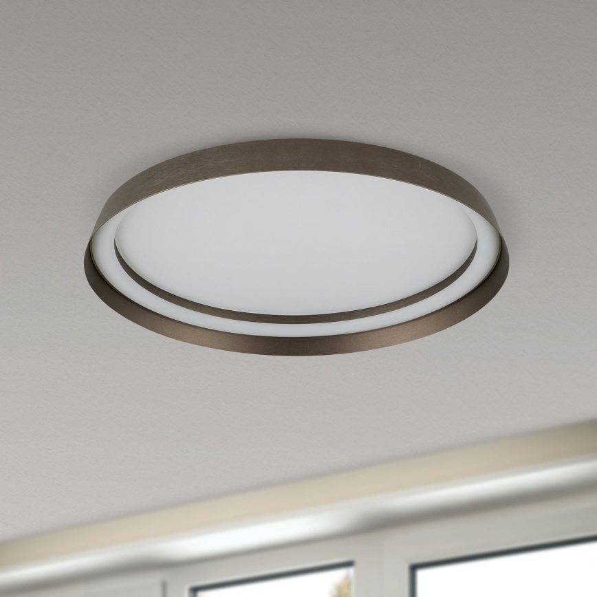 LED Stmievateľné stropné svietidlo MANTA LED/38W/230V 2700/3000/4000K pr. 45 cm hnedá