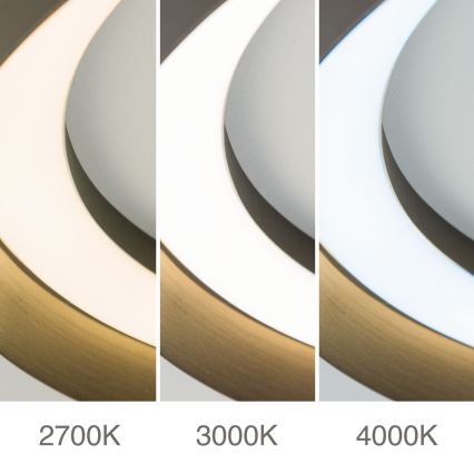 LED Stmievateľné stropné svietidlo MANTA LED/38W/230V 2700/3000/4000K pr. 45 cm hnedá