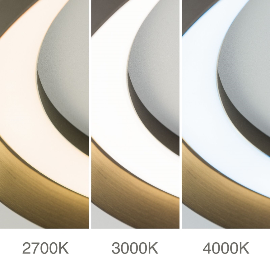 LED Stmievateľné stropné svietidlo MANTA LED/38W/230V 2700/3000/4000K pr. 45 cm hnedá