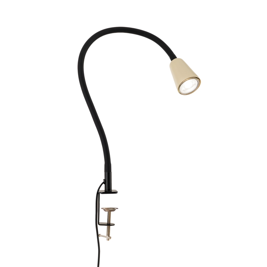 Flexibilná stolová lampa s klipom DOTTY 1xGU10/10W/230V béžová/čierna