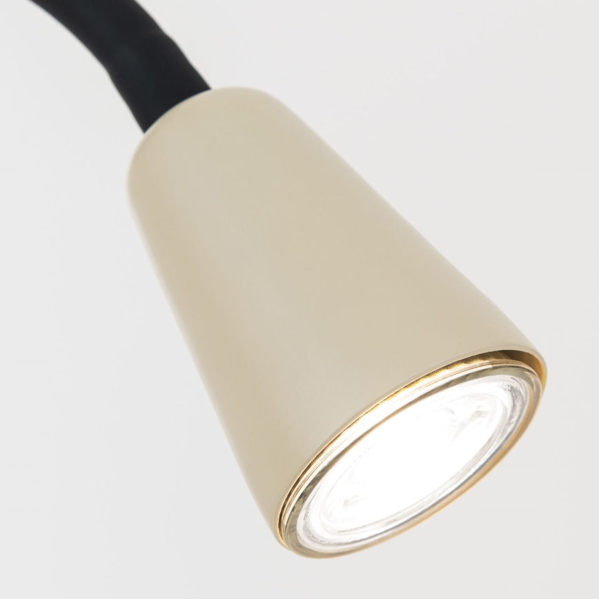 Flexibilná stolová lampa s klipom DOTTY 1xGU10/10W/230V béžová/čierna
